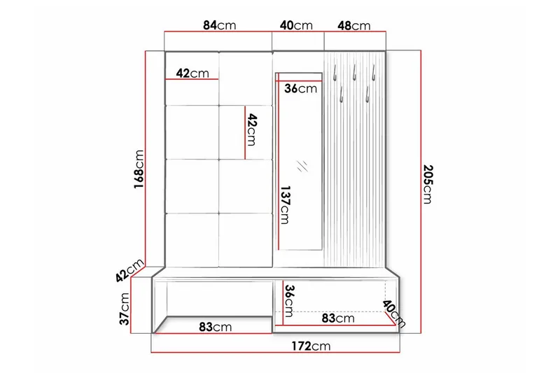 Dunvegan Highboard - Svart - Förvaring - Skåp - Förvaringsskåp