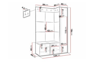 Dunvegan Highboard - Vit - Förvaring - Skåp - Förvaringsskåp