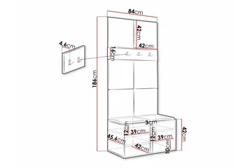 Dunvegan Highboard - Vit - Förvaring - Skåp - Förvaringsskåp