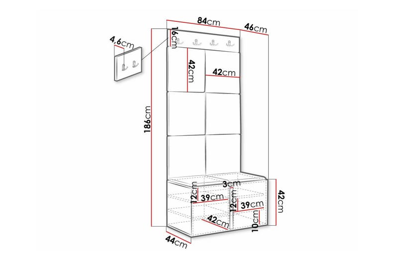 Dunvegan Highboard - Vit - Förvaring - Skåp - Förvaringsskåp