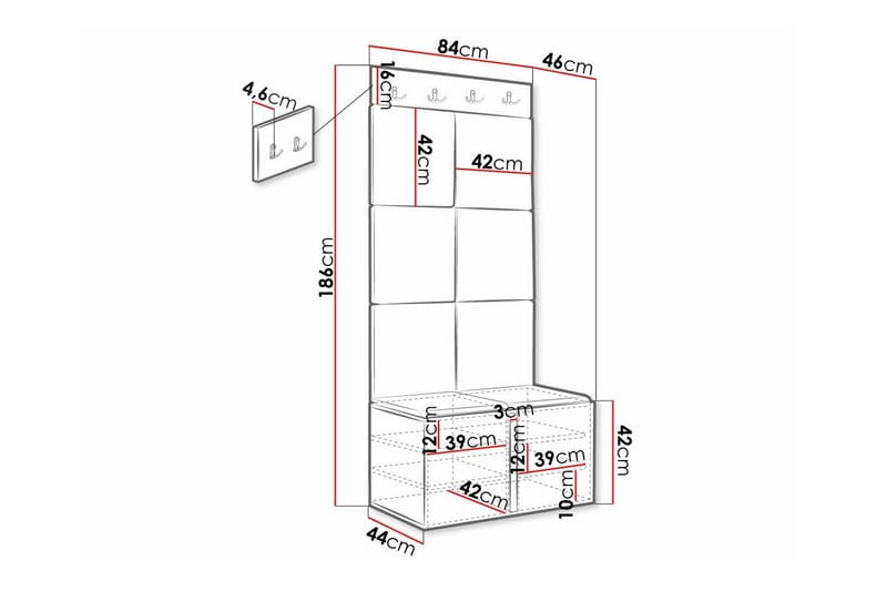 Dunvegan Highboard - Vit - Förvaring - Skåp - Förvaringsskåp
