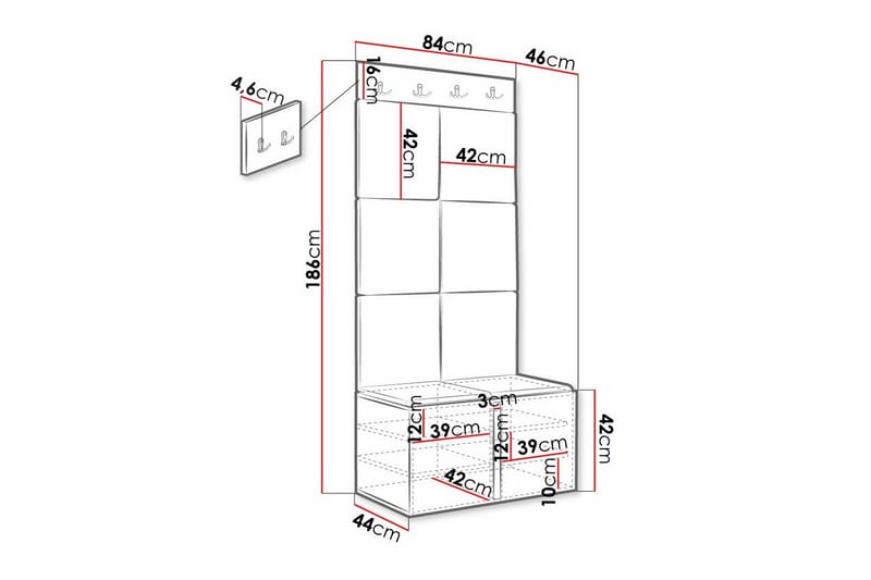 Dunvegan Highboard - Vit - Förvaring - Skåp - Förvaringsskåp
