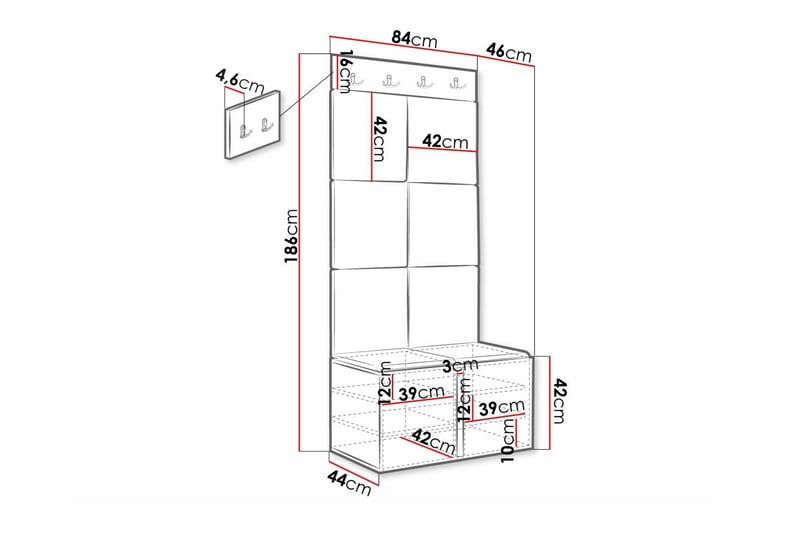 Dunvegan Highboard - Vit - Förvaring - Skåp - Förvaringsskåp
