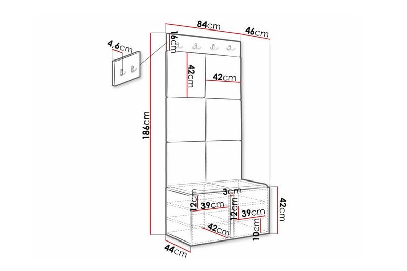 Dunvegan Highboard - Vit - Förvaring - Skåp - Förvaringsskåp