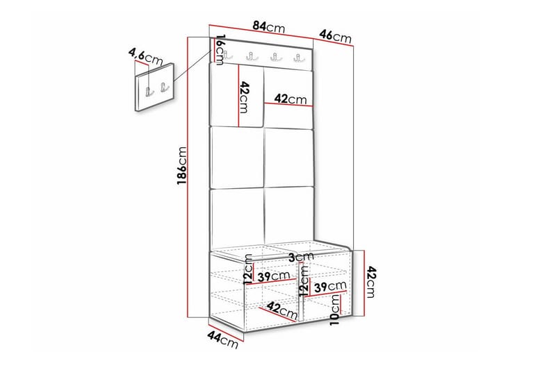 Dunvegan Highboard - Vit - Förvaring - Skåp - Förvaringsskåp