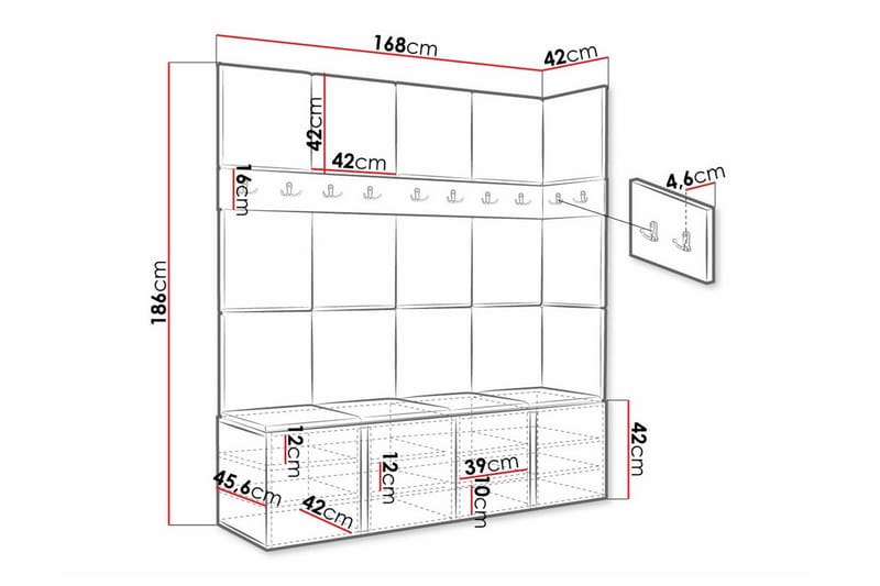 Dunvegan Highboard - Vit - Förvaring - Skåp - Förvaringsskåp
