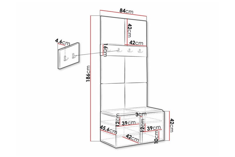 Dunvegan Highboard - Vit - Förvaring - Skåp - Förvaringsskåp