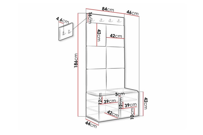 Dunvegan Highboard - Vit - Förvaring - Skåp - Förvaringsskåp