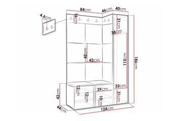 Dunvegan Highboard - Vit - Förvaring - Skåp - Förvaringsskåp