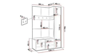 Dunvegan Highboard - Vit - Förvaring - Skåp - Förvaringsskåp