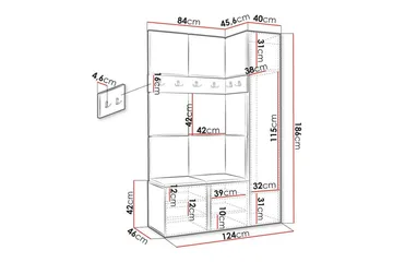 Dunvegan Highboard - Vit - Förvaring - Skåp - Förvaringsskåp