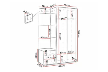 Dunvegan Highboard - Vit - Förvaring - Skåp - Förvaringsskåp