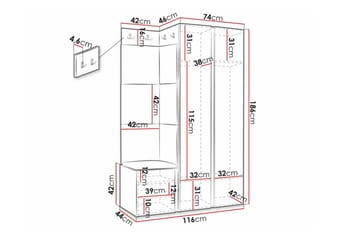 Dunvegan Highboard White - Förvaring - Skåp - Förvaringsskåp