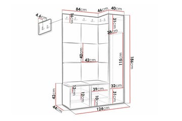 Dunvegan Highboard White - Förvaring - Skåp - Förvaringsskåp