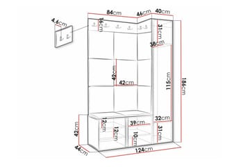 Dunvegan Highboard White - Förvaring - Skåp - Förvaringsskåp