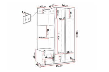 Dunvegan Highboard White - Förvaring - Skåp - Förvaringsskåp