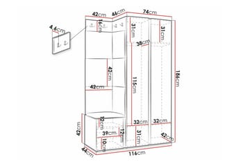 Dunvegan Highboard White - Förvaring - Skåp - Förvaringsskåp