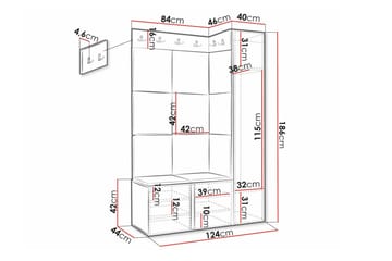 Dunvegan Highboard White - Förvaring - Skåp - Förvaringsskåp