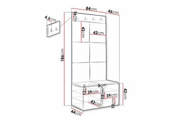 Dunvegan Highboard White - Förvaring - Skåp - Förvaringsskåp