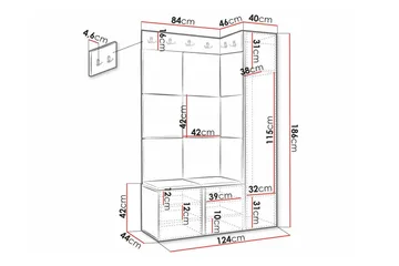 Dunvegan Highboard White - Förvaring - Skåp - Förvaringsskåp