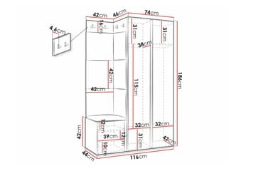 Dunvegan Highboard White - Förvaring - Skåp - Förvaringsskåp