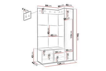 Dunvegan Highboard White - Förvaring - Skåp - Förvaringsskåp