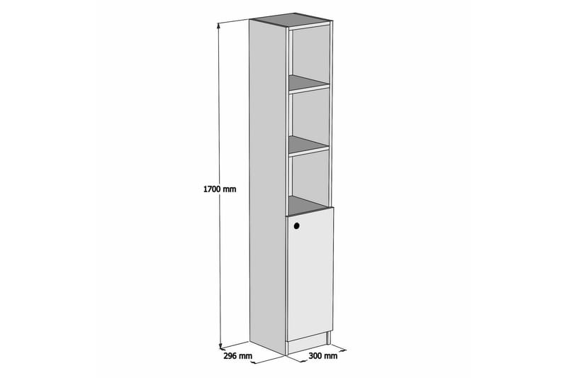 Durow Badrumsskåp 30 cm - Vit - Förvaring - Skåp - Förvaringsskåp