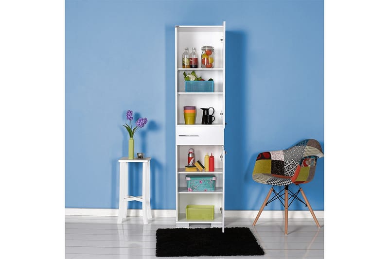 Förvaringsskåp 45x187 cm - Vit - Förvaring - Skåp - Förvaringsskåp