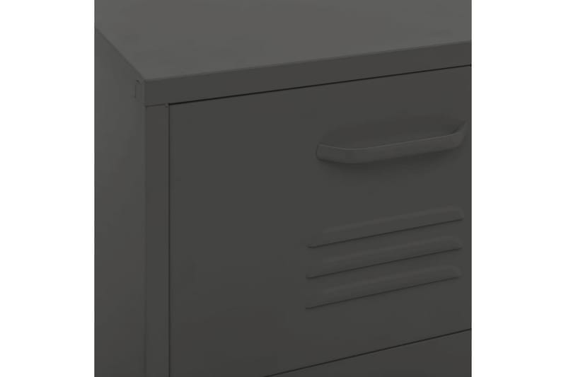 Förvaringsskåp antracit 80x35x101,5 cm stål - Grå - Förvaring - Skåp - Förvaringsskåp