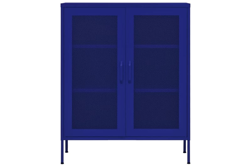 Förvaringsskåp marinblå 80x35x101,5 cm stål - Blå - Förvaring - Skåp - Förvaringsskåp