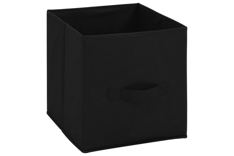 Förvaringsskåp med 4 tygkorgar svart 63x30x71 cm stål - Svart - Förvaring - Skåp - Förvaringsskåp