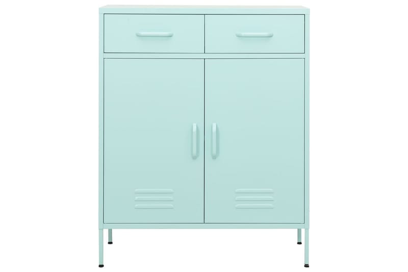 Förvaringsskåp mintgrön 80x35x101,5 cm stål - Blå - Förvaring - Skåp - Förvaringsskåp