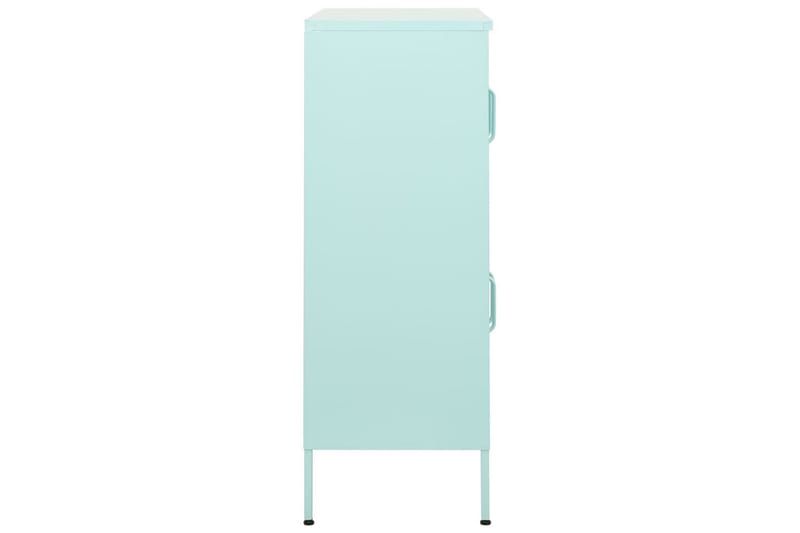 Förvaringsskåp mintgrön 80x35x101,5 cm stål - Blå - Förvaring - Skåp - Förvaringsskåp