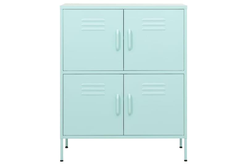 Förvaringsskåp mintgrön 80x35x101,5 cm stål - Blå - Förvaring - Skåp - Förvaringsskåp