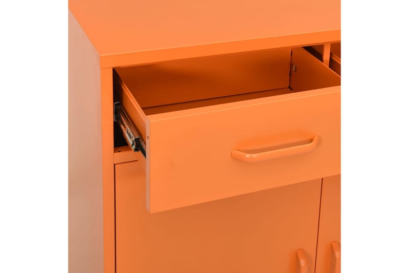 Förvaringsskåp orange 80x35x101,5 cm stål - Orange - Förvaringsskåp