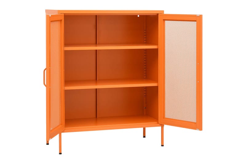 Förvaringsskåp orange 80x35x101,5 cm stål - Orange - Förvaring - Skåp - Förvaringsskåp