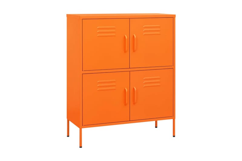 Förvaringsskåp orange 80x35x101,5 cm stål - Orange - Förvaringsskåp