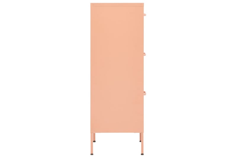 Förvaringsskåp rosa 80x35x101,5 cm stål - Rosa - Förvaringsskåp