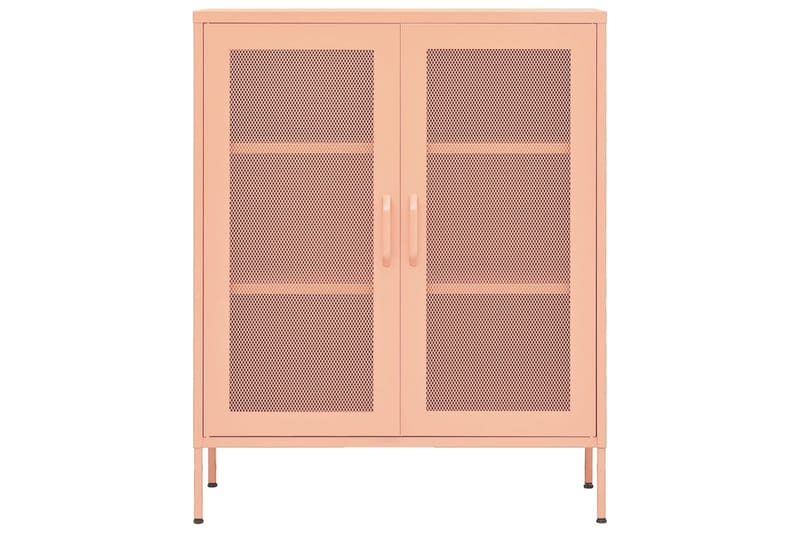 Förvaringsskåp rosa 80x35x101,5 cm stål - Rosa - Förvaring - Skåp - Förvaringsskåp