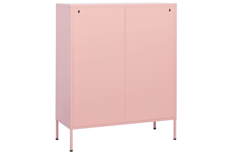 Förvaringsskåp rosa 80x35x101,5 cm stål - Rosa - Förvaring - Skåp - Förvaringsskåp