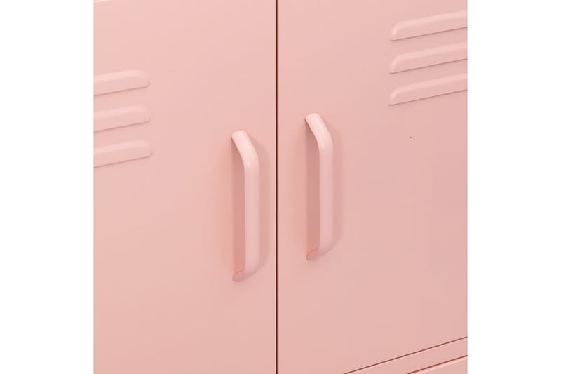 Förvaringsskåp rosa 80x35x101,5 cm stål - Rosa - Förvaring - Skåp - Förvaringsskåp