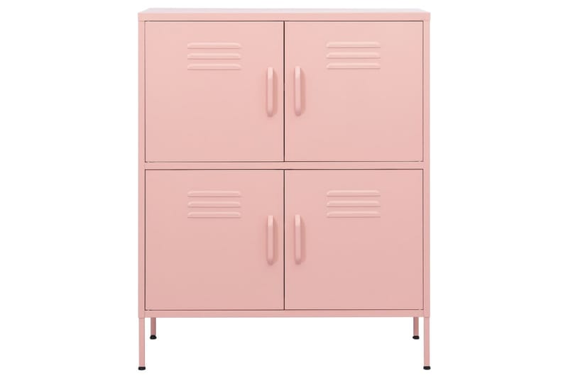 Förvaringsskåp rosa 80x35x101,5 cm stål - Rosa - Förvaring - Skåp - Förvaringsskåp
