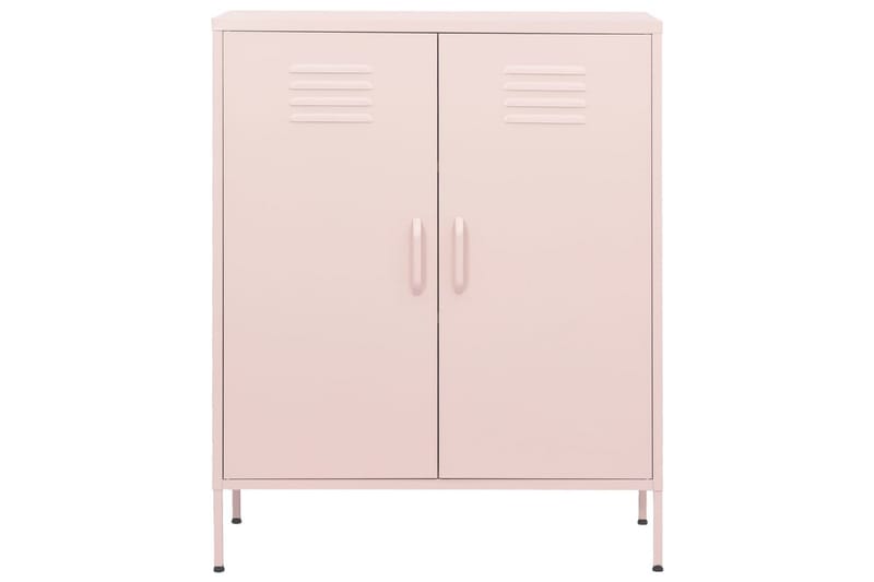 Förvaringsskåp rosa 80x35x101,5 cm stål - Rosa - Förvaring - Skåp - Förvaringsskåp