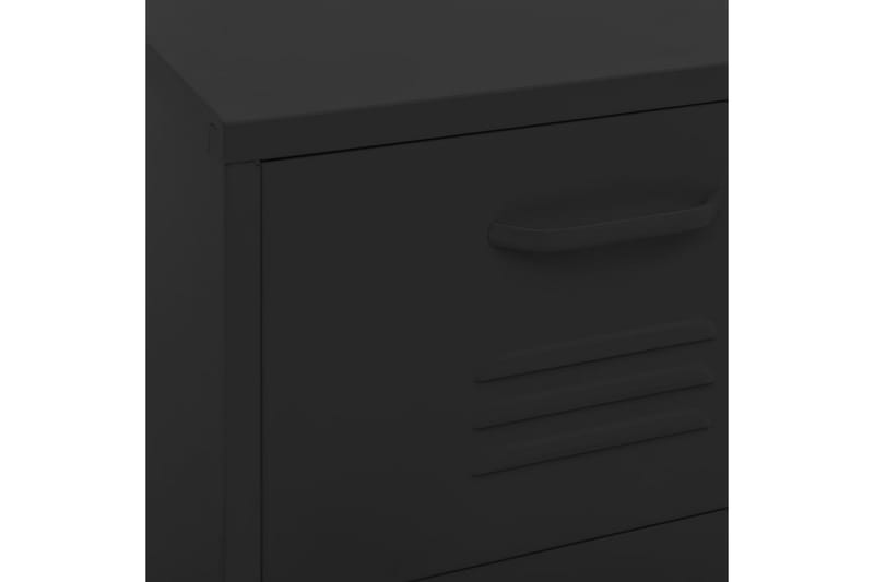 Förvaringsskåp svart 80x35x101,5 cm stål - Svart - Förvaring - Skåp - Förvaringsskåp