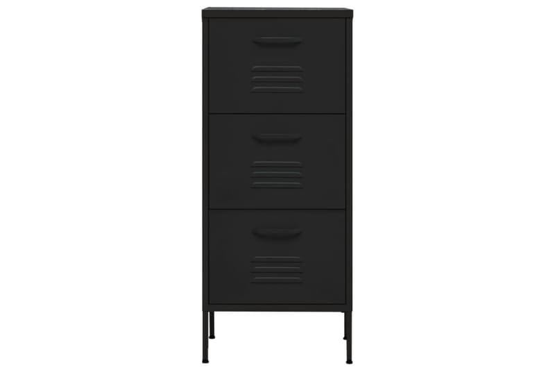Förvaringsskåp svart 80x35x101,5 cm stål - Svart - Förvaring - Skåp - Förvaringsskåp