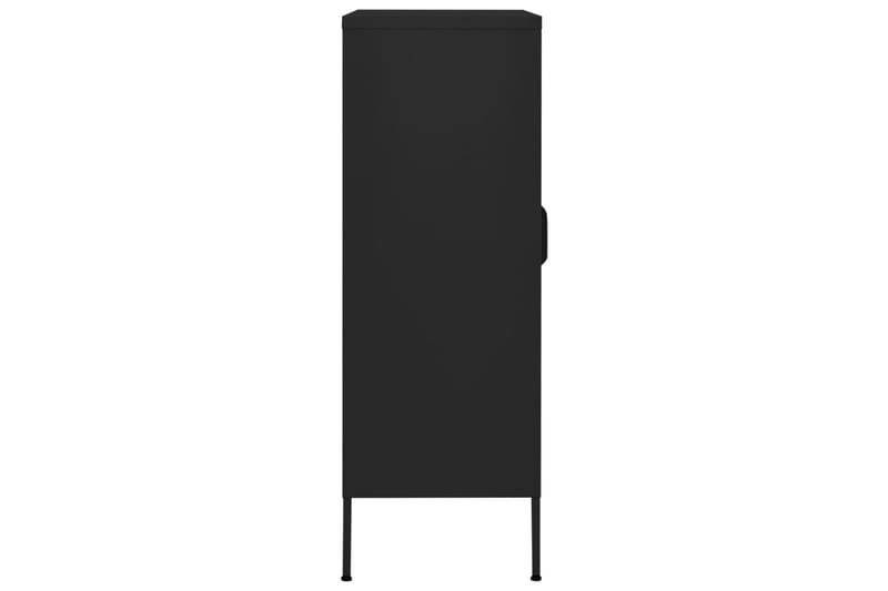 Förvaringsskåp svart 80x35x101,5 cm stål - Svart - Omklädningsskåp