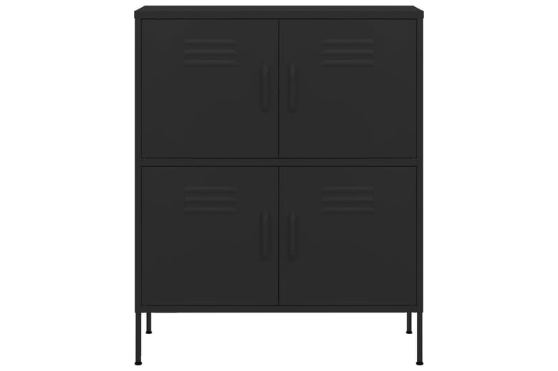 Förvaringsskåp svart 80x35x101,5 cm stål - Svart - Förvaring - Skåp - Förvaringsskåp