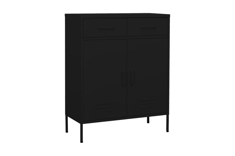 Förvaringsskåp svart 80x35x101,5 cm stål - Svart - Förvaring - Skåp - Förvaringsskåp