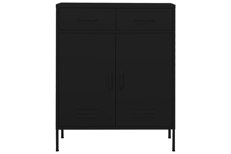 Förvaringsskåp svart 80x35x101,5 cm stål - Svart - Förvaring - Skåp - Förvaringsskåp