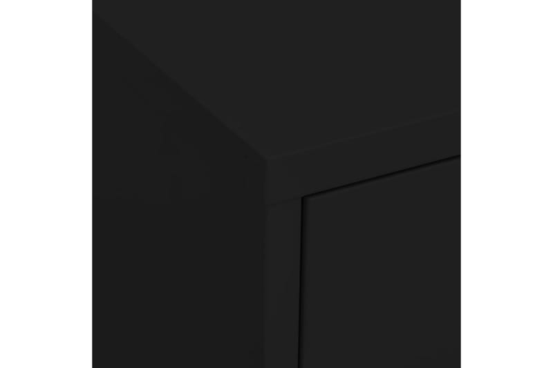 Förvaringsskåp svart 80x35x101,5 cm stål - Svart - Förvaring - Skåp - Förvaringsskåp